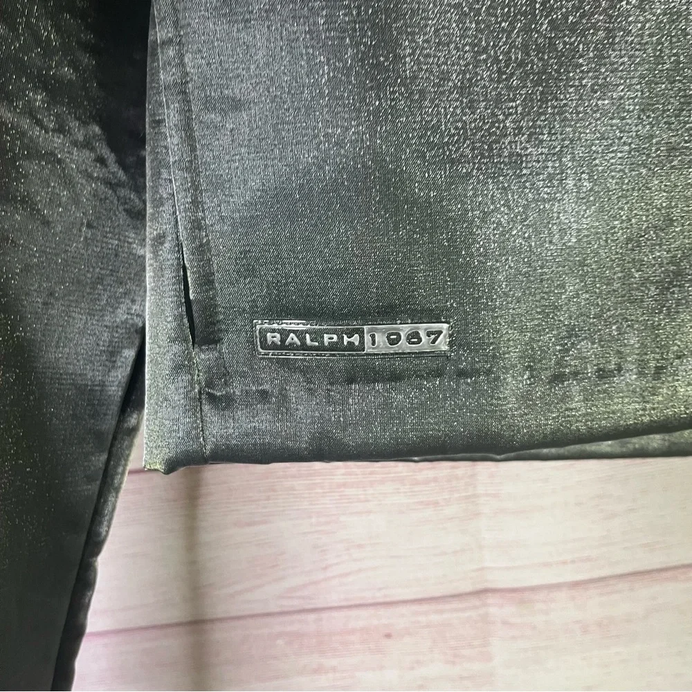 Vintage 2000s Y2K Ralph Ralph Lauren‎ silver metallic cropped jacket medium
